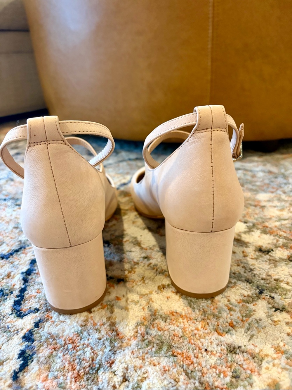 Gianni Bini Leather Ankle-Strap Heels - Picture 5 of 8